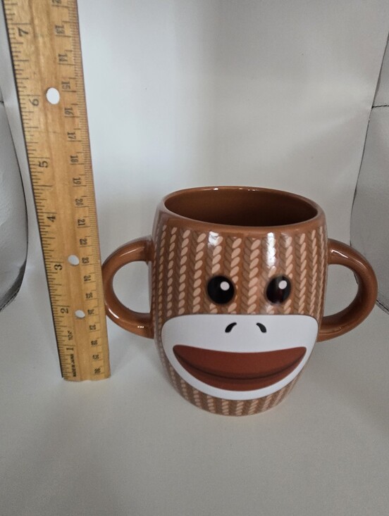 Galerie Other - Galerie Novelty Sock Monkey Double Handle Coffee Mug Multicolor